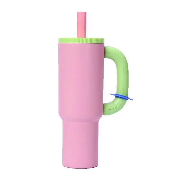 40 oz paslanmaz çelik vakum yalıtılmış hareketli tumbler sap ve saman